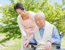 Caregiver assist the Old Man